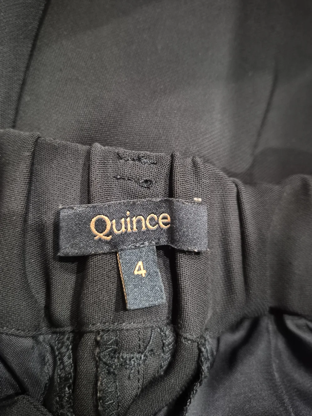 Quince Black Wide-Leg Pleated Trousers Size 4 In Excellent Condition - Picture 3 of 4